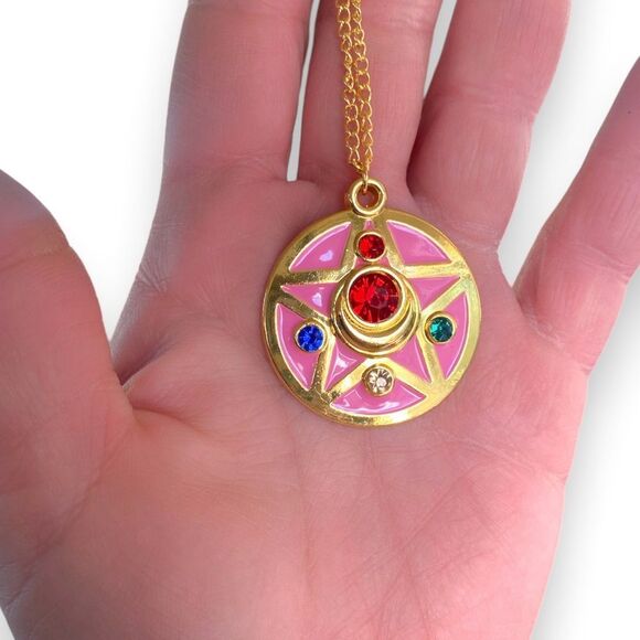 Sailor Moon Crystal Star Compact Pendant Necklace from Bandai - Picture 4 of 4